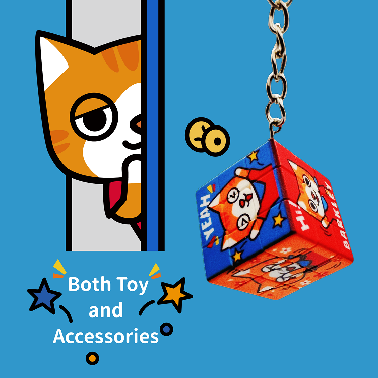 Barkley 3x3 魔術方塊鑰匙圈 Magic Cube Keychain