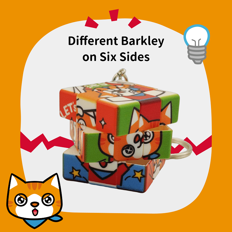 Barkley 3x3 Magic Cube Keychain